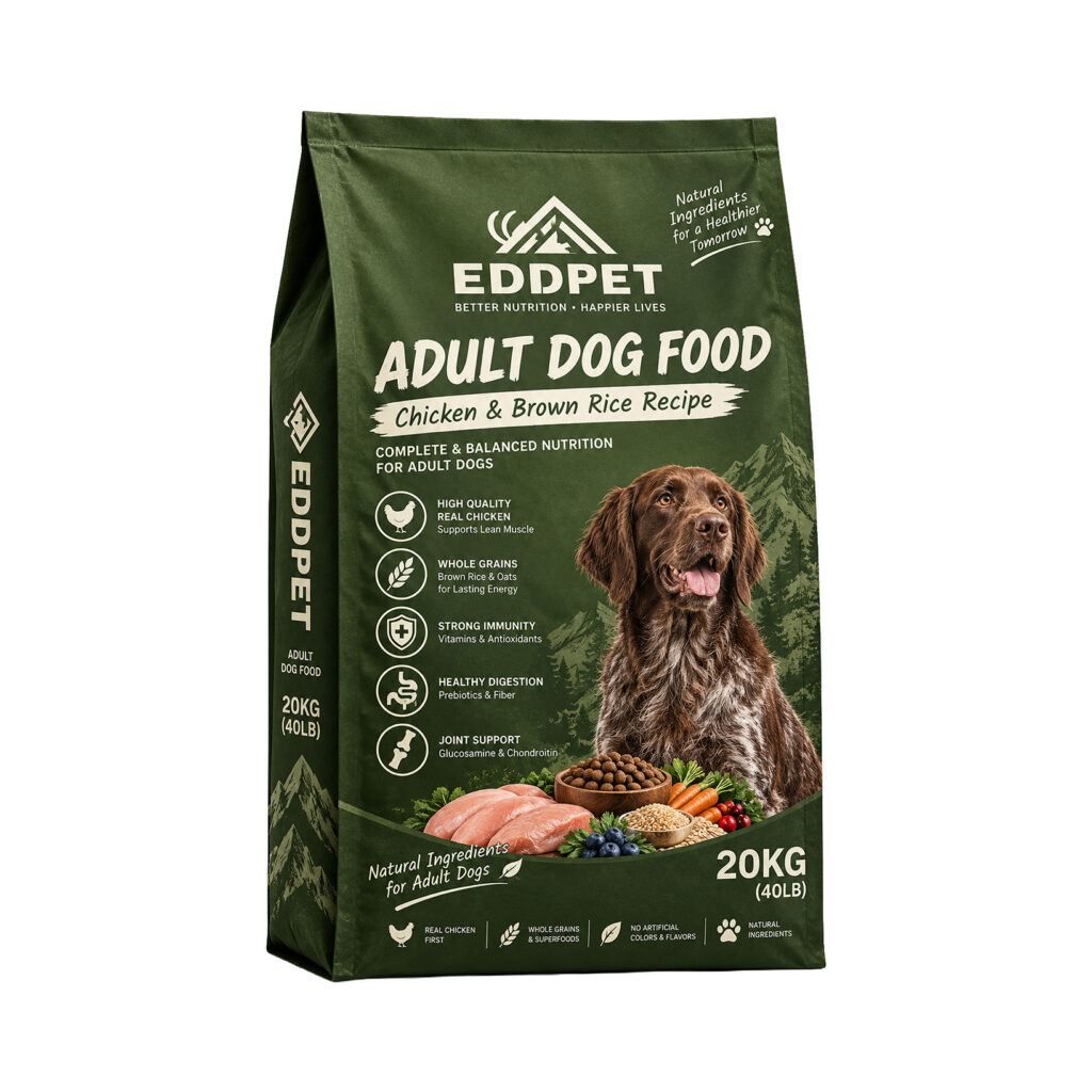 EDDPET Adult Dog Food 20KG | Chicken & Brown Rice Working K9 Formula
